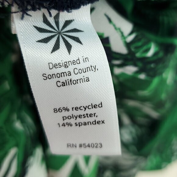 Athleta Tropic Stellar Short Pull On L Palm Tree Print Green/White - Picture 11 of 13